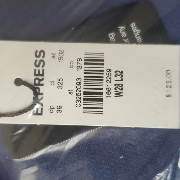 EXPRESS SLIM BLUE WOOL-BLEND STRETCH SUIT MEN PANT - Picture 8 of 8